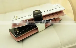 2014 sweet pu wallets with white color wholesale
