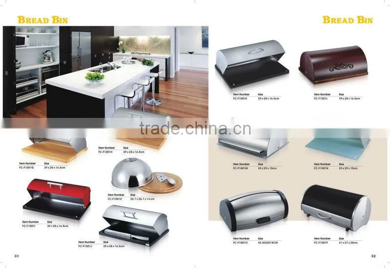 stainless steel bread box with glass lid