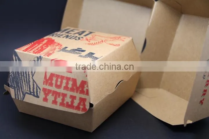 High quality disposable branded takaway kraft lunch paper container/ box