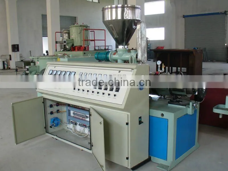 PVC pipe fabrication production line conical twin screw extruder