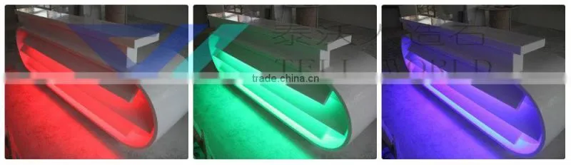 Modern white reception counter design beauty salon reception desk for sales