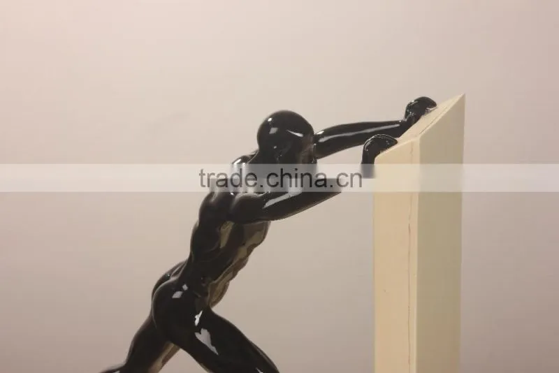 Polyresin home decoration pieces, man resin bookends