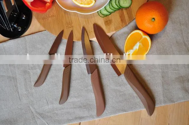 Dark Green Colorful Blade anti-oxidantHealthy Featured Zirconium material FDA, LFGB qualified Knives set
