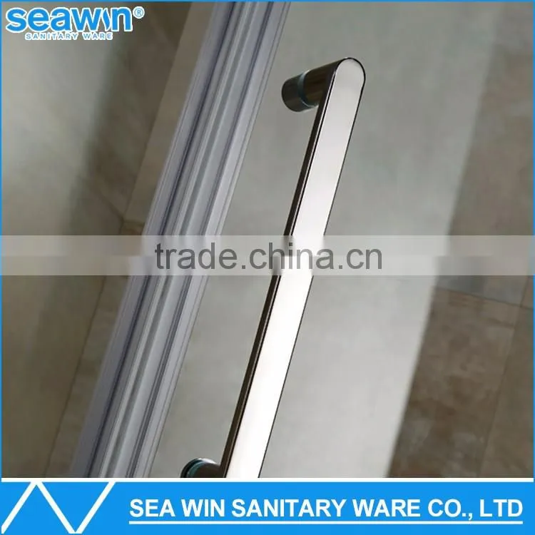 hot sales stainless steel hardware free standing frameless shower enclosure for bathroom