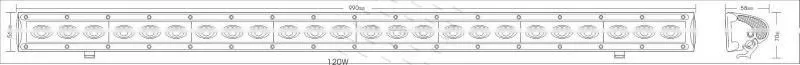 ShengWell auto led bar CREE led light bar IP67 9--32V 120W 40" Single Row led bar 12month warranty CREE led bar car led roof bar