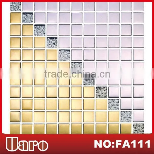 Hot sale metal mix stone interior or exterior wall decor mosaic tile