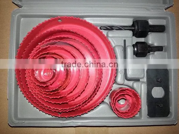 Design best selling 16pc high carbon steel hole saw kits