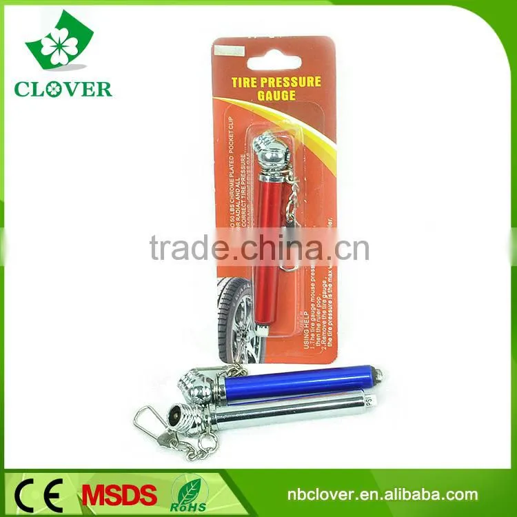 Aluminum and plastic material pen shape car tire low pressure gauge