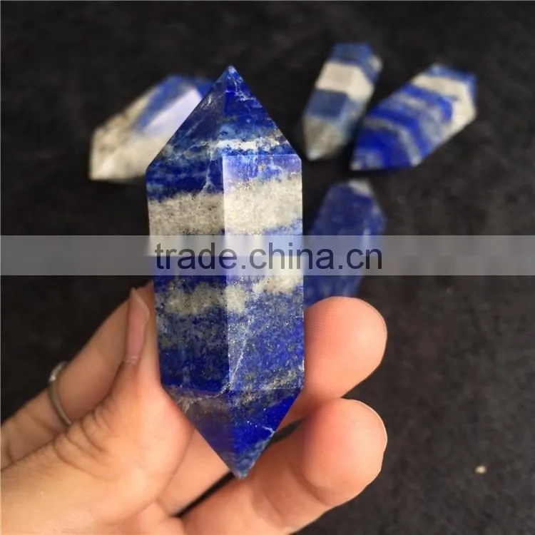 Natural Lapis Lazuli Double Points Crystal Pillars