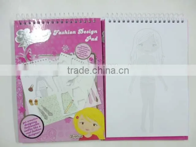 design girls book kids drawing book