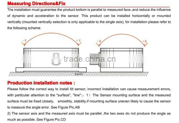 Best Price Accuracy Tilt Angle Sensor With Full Temperature Compensation