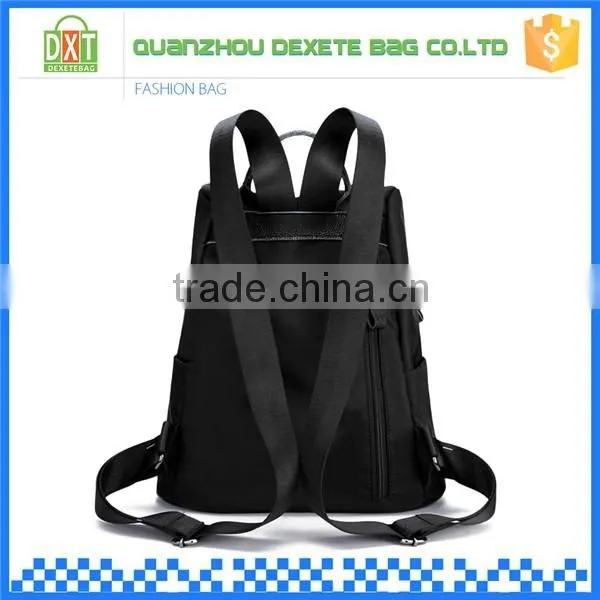 New arrivel hot sales top quality oxford black leisure stytle lady backpack