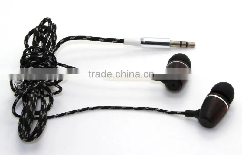 super bass stereo wood earphones WOOD earbuds in ear earpiece high quality for all mobile phones