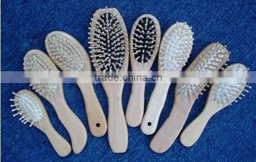 Natural Best Bristles Massage Comb Hairbrush Round Shape Wooden Hair Comb Brush