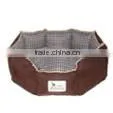 Portable leopard print pet house cat dog bed