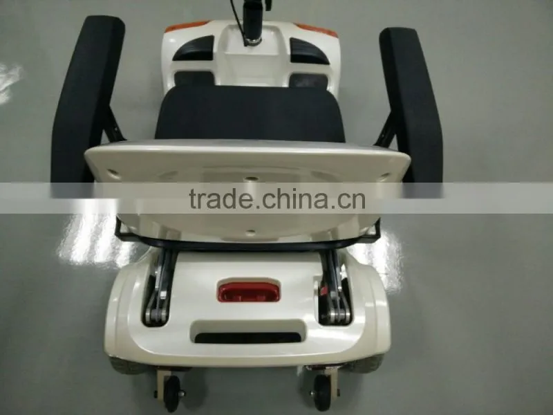 Folding mobility scooter for elderly use