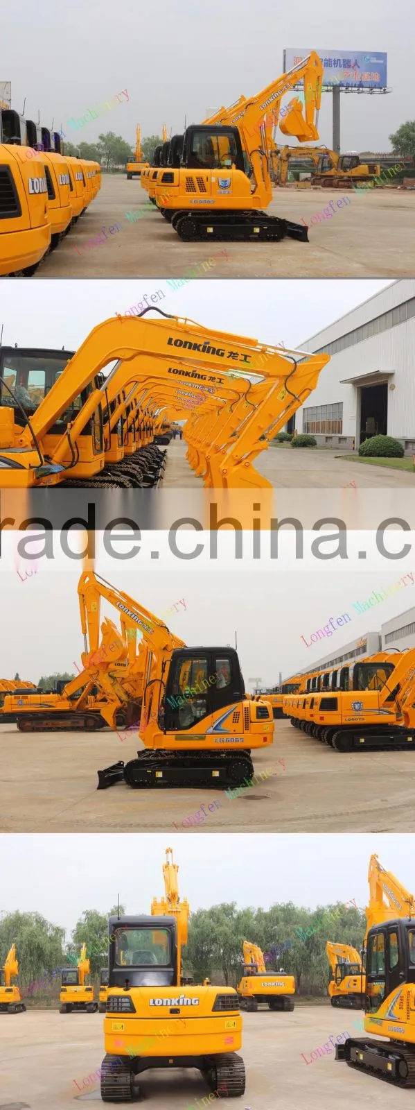 LG6065E factory price 6 ton Lonking Yan mar engine excavator for sale