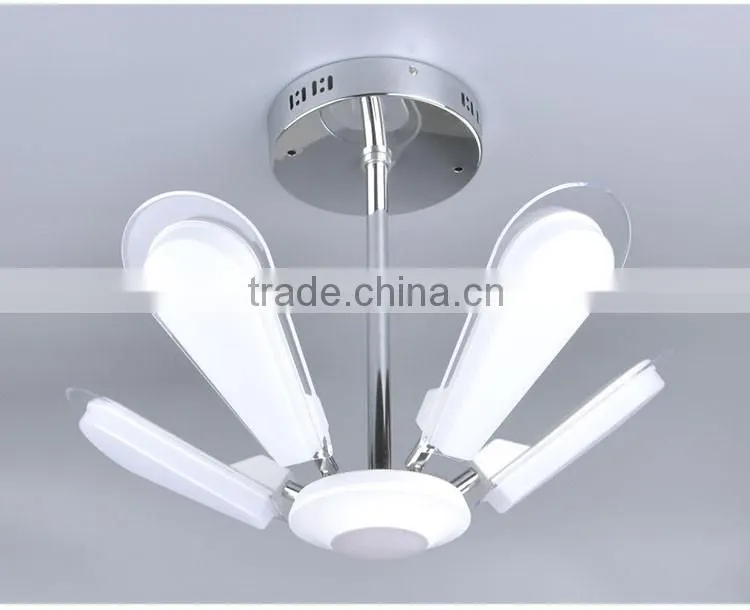 Single CCT Retractable Fan Shape LED Ceiling Pendant Lamp with CE-LVD/EMC/RoHS/ Photo-Biologic