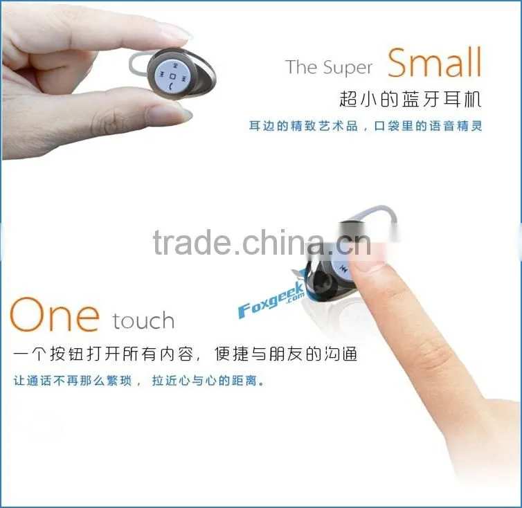 Mini Wireless Bluetooth Handsfree Headset Headphone Earphone portable and invisible for mobile phones