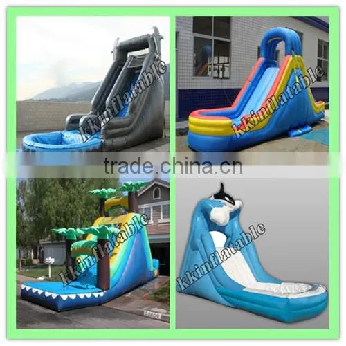 customized heavy duty water inflatable slide