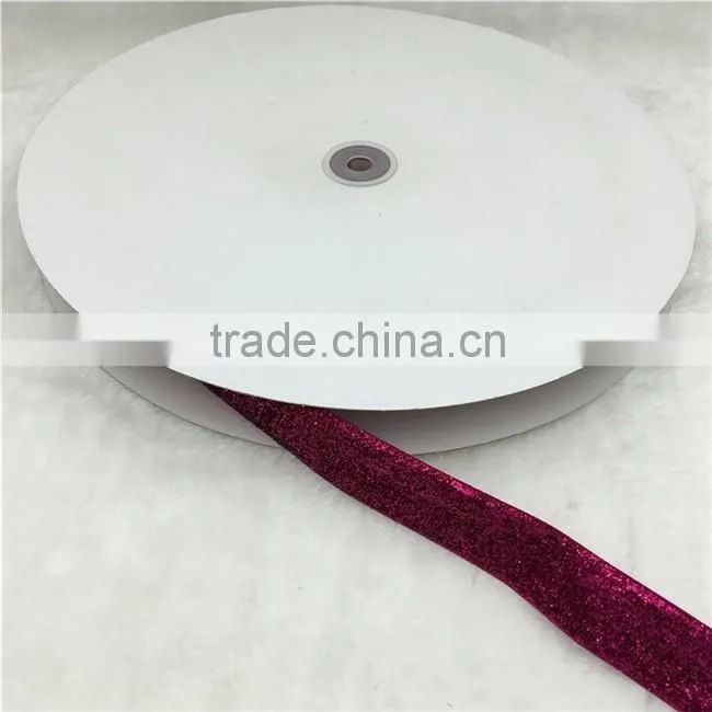 Wholesale 1" Metallic Velvet Ribbon,Velvet Tape,Velvet Ribbon