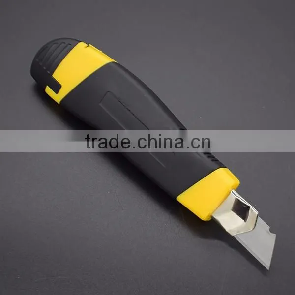 high quality ABS + rubber handle utility knife