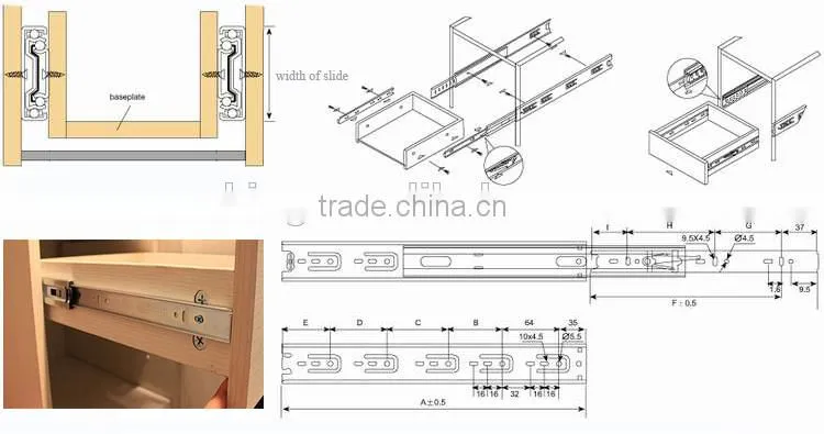 euro drawer slides silent damping drawer slides telescopic channel drawer slide