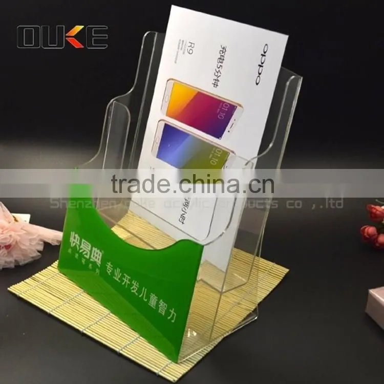 Factory wholesale delicate design acrylic brochure holder