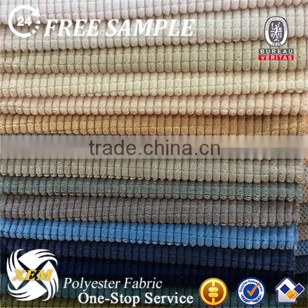 Knitted Velvet Polyester Corduroy Fabric