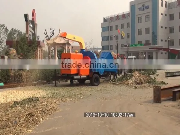pto driven wood chipper shredder