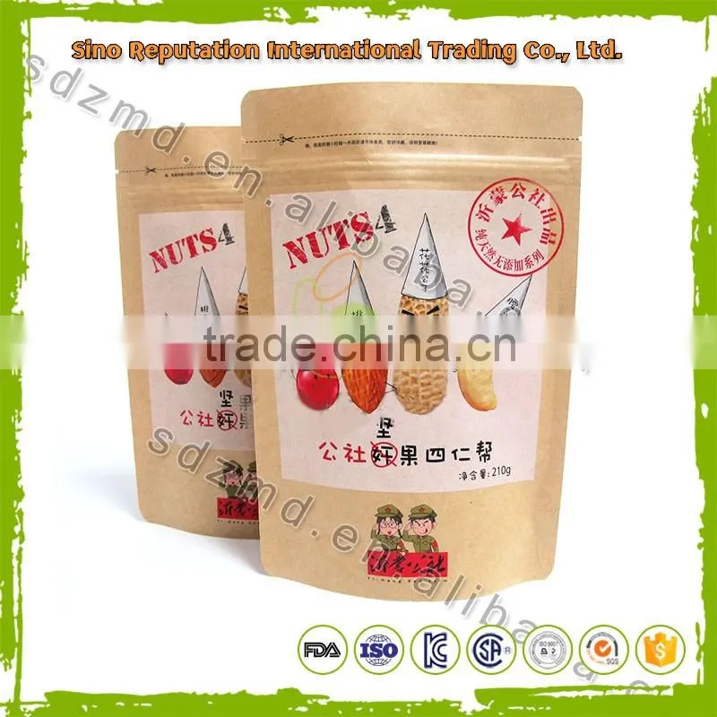 alibaba food grade stand up pouch with papper bags