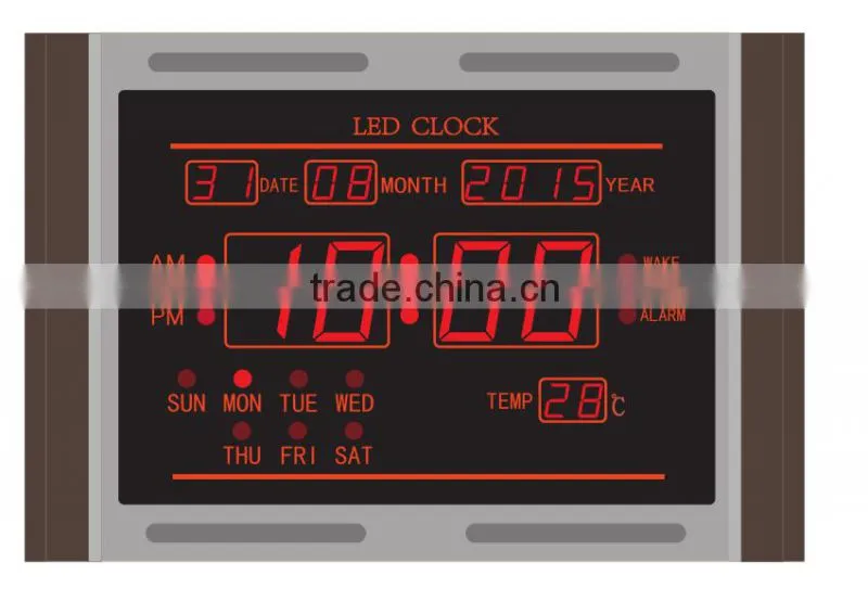 Digital calendar digital led wall clock digital led clock