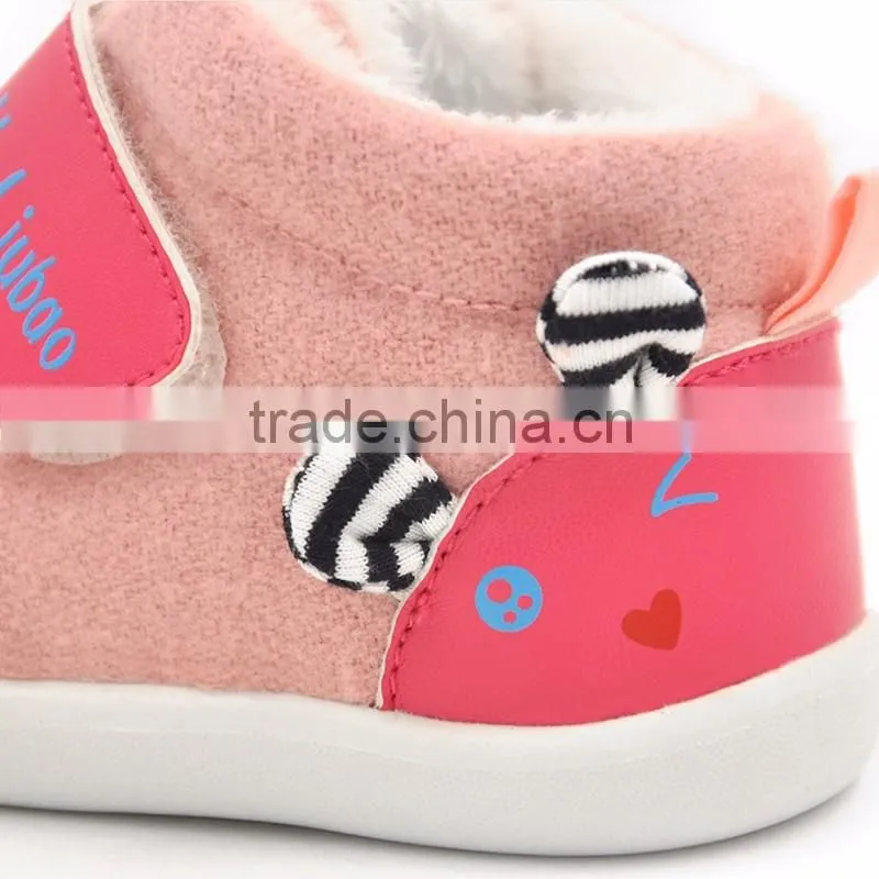 2016 winter top sales cute baby warm shoes kids shoes baby soft shoes