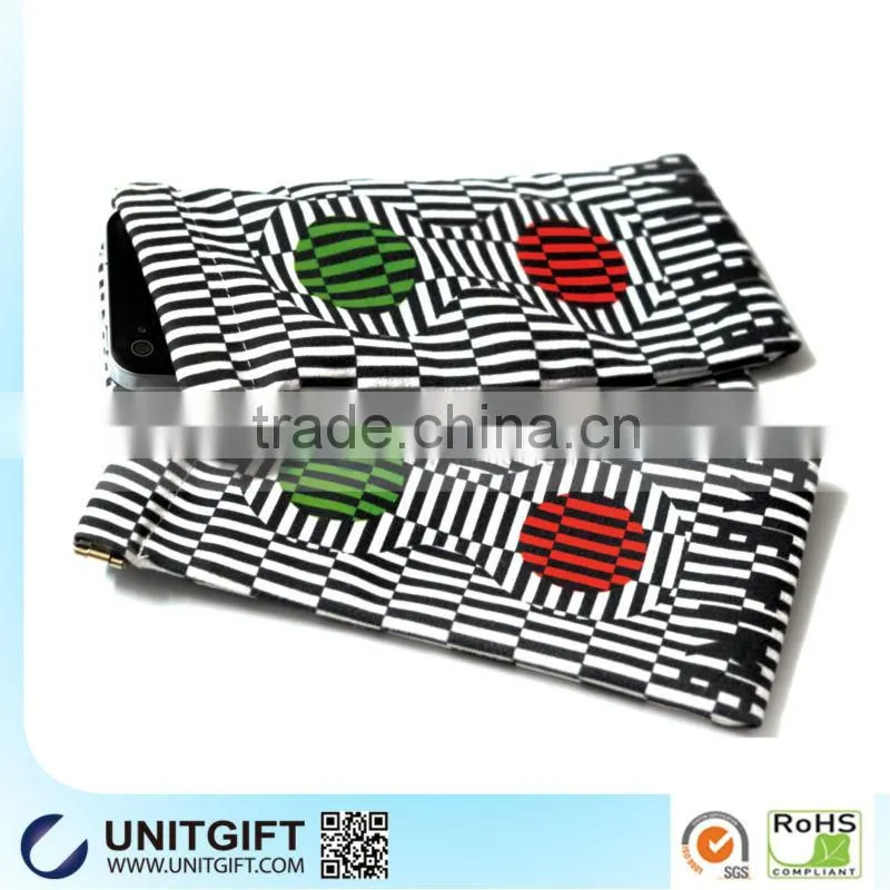 Microfiber mobile phone pouch wristband pedometer