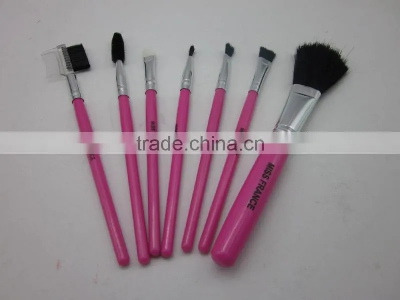For Girls Cosmestic 7PCS pink Makeup Brushes With Bag