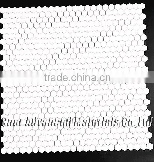 Alumina ceramic mat, square, hexagonal ceramic element with net backing