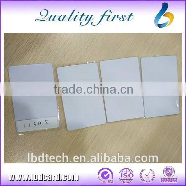 PVC ISO Card Low Frequency White Unique 125 KHz EM4200 ID Badges