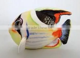 factory wholesale 3D leopard pot fish plush toy realistic stuffed plush animal leopard pot fish toy soft toy