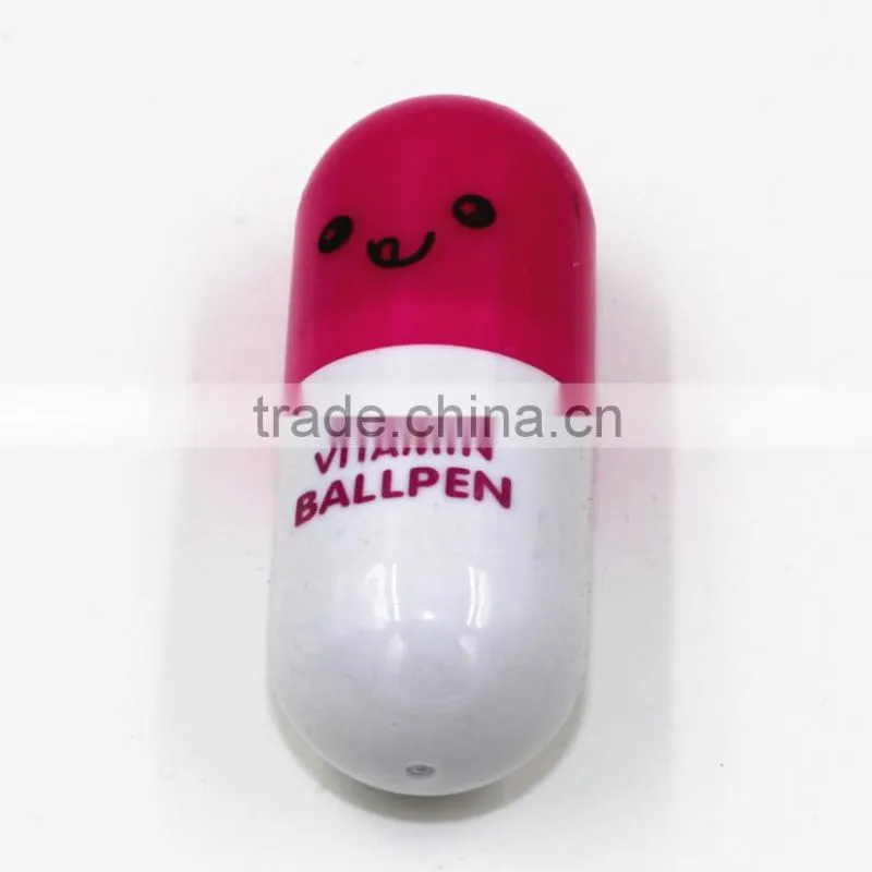 Pill Ball Point Pen Telescopic Vitamin Capsule Ballpen Stationery