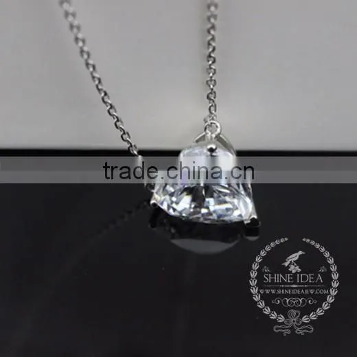 925 sterling silver heart shape zircon creative pendant necklace fashion women necklace jewelry 6360469