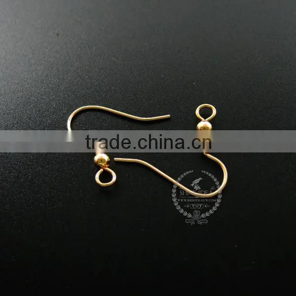 18*20mm gold plated vintage brass earrings findings,earring hook,vintage earrings nuts 1705037