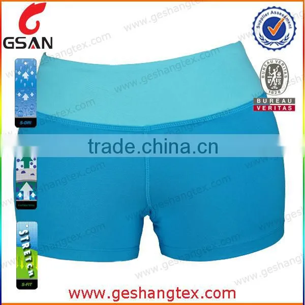 86% Nylon 14% Spandex Dry Fit Custom Women Compression Shorts