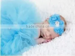 Baby tutu dress matched boutique headband baby photography props designed for newborn baby