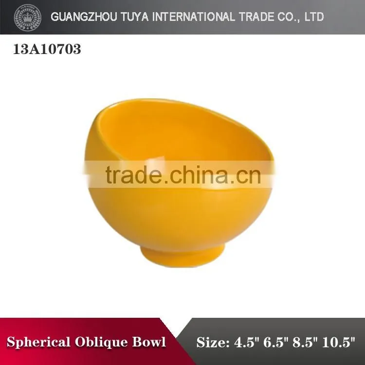 Pure glaze ceramic bowl six colors