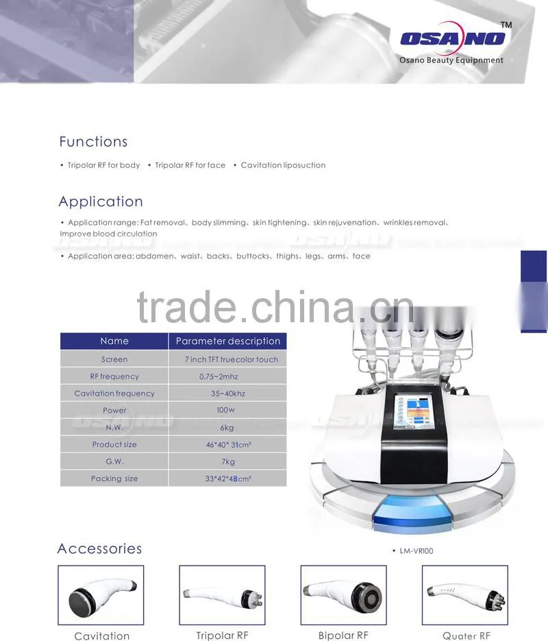 High Technology fat cavitation slimming equip radio frequency for home use ultrasonic cavitation liposuction beauty equipment
