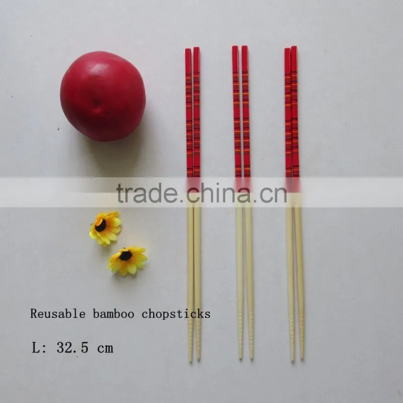Reusable extended bamboo chopstick for noodles