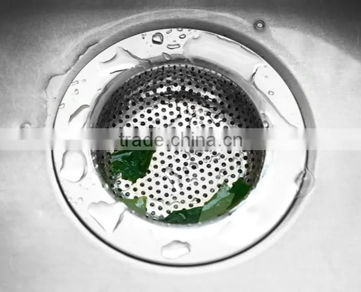 Sets of Stainless Steel Mesh Sink Strainer Drain Stopper Trap Kitchen Bathroom New Type