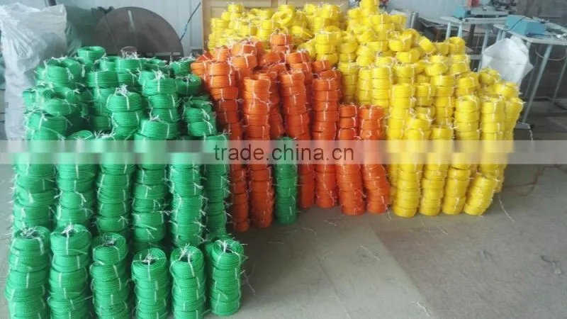 6mm orange pe3-strand rope in roll,coil,twine,3--strand pe,pp twisted rope