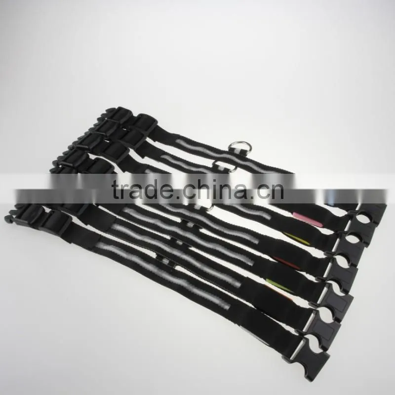 Black Webbing led luminous dog collars