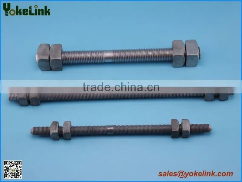 Hardware stainless steel fasteners double ended thread arming bolt